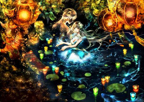 Girl Anime Art Boy Dream Glow Wallpaper Coolwallpapersme