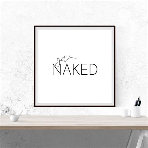 Get Naked Poster Printable Bathroom Print X Large Etsy