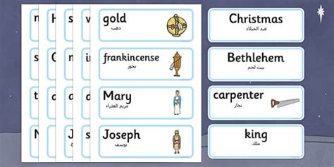 Nativity Topic Words Arabic Translation Lehrer Gemacht