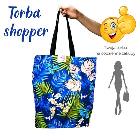 Torba na zakupy siatka bawełniana shopperka kolorowa EKO NIEBIESKIE