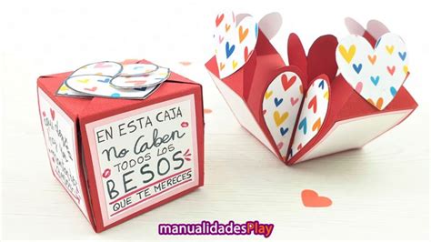 🎁 Caja Sorpresa Para Mi Novio Incluye Moldes Manualidades Play