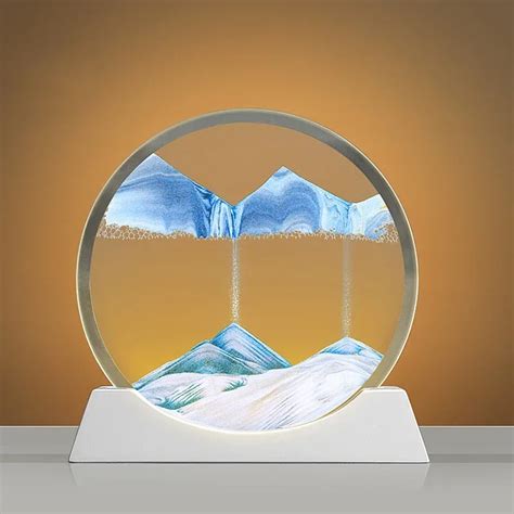 Creative Quicksand Night Light With 3 Colors USB Moving Sand Art Table