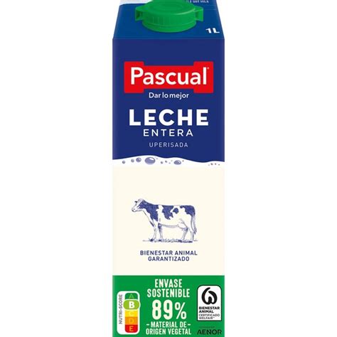 Comprar Leche Entera UHT Brik 1 L PASCUAL Supermercado Hipercor