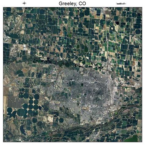 Aerial Photography Map of Greeley, CO Colorado