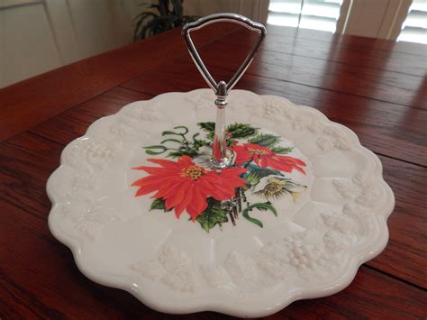 Christmas In July Westmoreland Milk Glass Tidbit Tray Collectors Weekly