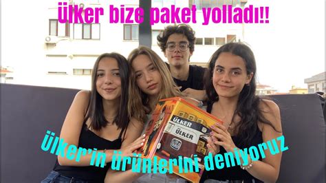 ÜLKER BİZE PAKET YOLLLADI Ülker in ürünlerini deniyoruz YouTube