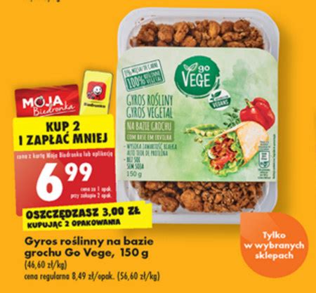 Gyros roślinny Go Vege 17 TANIEJ promocja Biedronka Ding pl