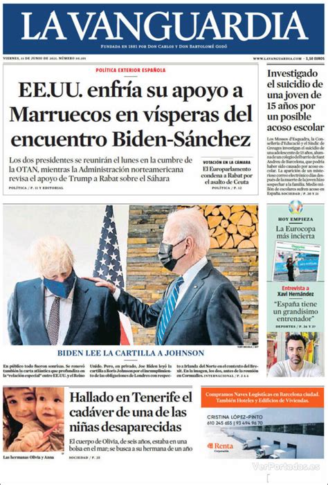 Portada La Vanguardia Viernes De Junio De