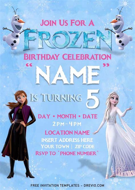 Frozen 2 Invitation Template Free Printable Templates