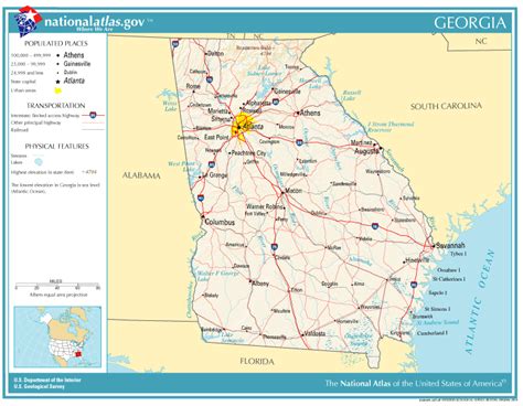 Road Map Of Alabama And Georgia - Maping Resources