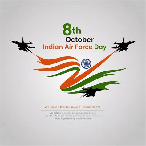 Digital Poster For The 8th October Indian Air Force Day Premium Ai