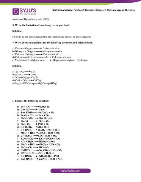 Selina Solutions Class 9 Concise Chemistry Chapter 1 The Language Of