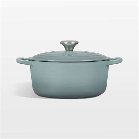 Le Creuset Signature Qt Sea Salt Blue Enameled Cast Iron Dutch