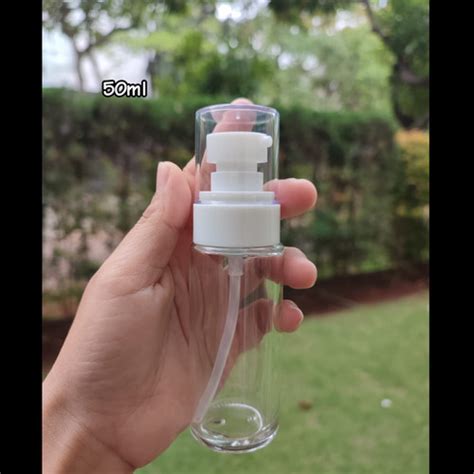 Jual Botol Pump Kaca Bening 50ml Refill Botol Parfum Minyak Wangi