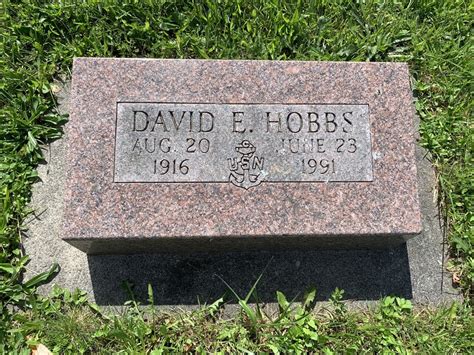 David Elwyn Hobbs 1916 1991 Find A Grave Memorial