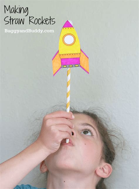 Stem For Kids Straw Rockets With Free Rocket Template Buggy And Buddy