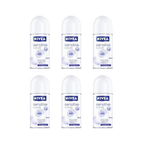 Kit 6 Desodorantes Roll On Nivea Sem Perfume 50Ml Desodorante