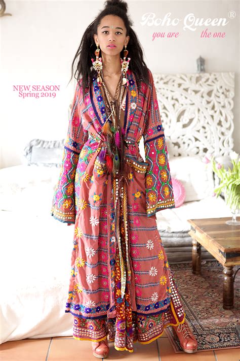 Boho Kimono Coat Embroidered