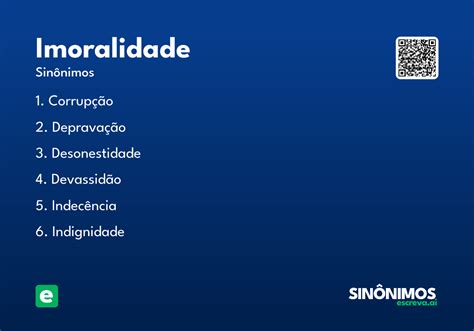 O Que É Imoralidade - Imoralidade - Significado e Sinônimo - escreva.ai