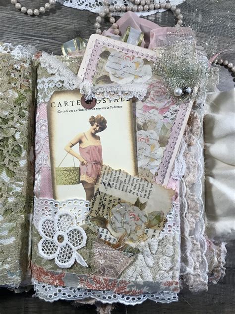 Shabby Chic Vintage All Fabric Junk Journal Glitter And Glam