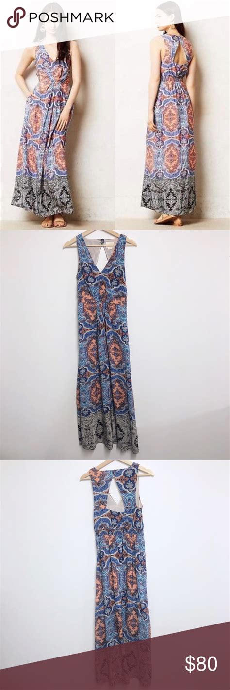 Maeve Anthropologie Paisley Printed Maxi Dress