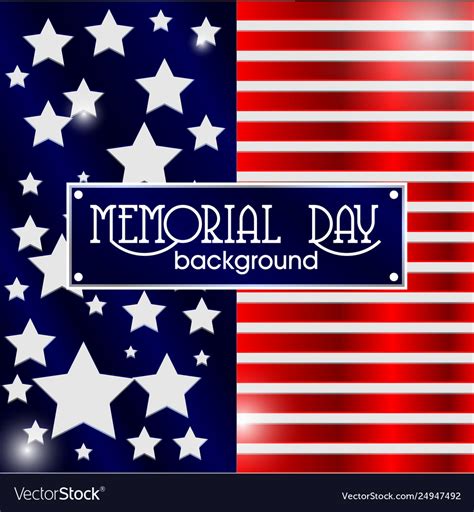 Memorial day background american flag Royalty Free Vector