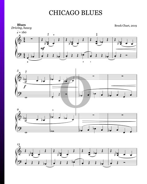 Chicago Blues (Brock Chart) Piano Sheet Music - OKTAV