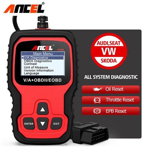 ANCEL VD500 OBD2 Scanner For Volkswagen VW Audi Skoda Seat Check Engine