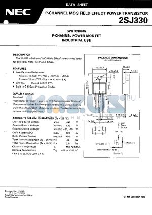 Sj Datasheet Switching P Channel Power Mos Fet Industrial Use