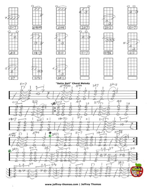 Satin Doll Free Jazz Ukulele Tab By Jeffrey Thomas