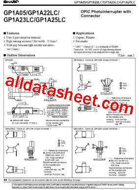 GP1A05 Datasheet PDF Sharp Corporation