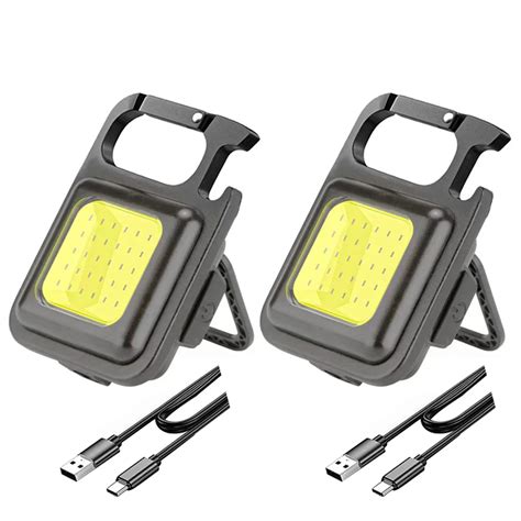 Mini lanterna led luz de trabalho portátil bolso lanterna chaveiros usb