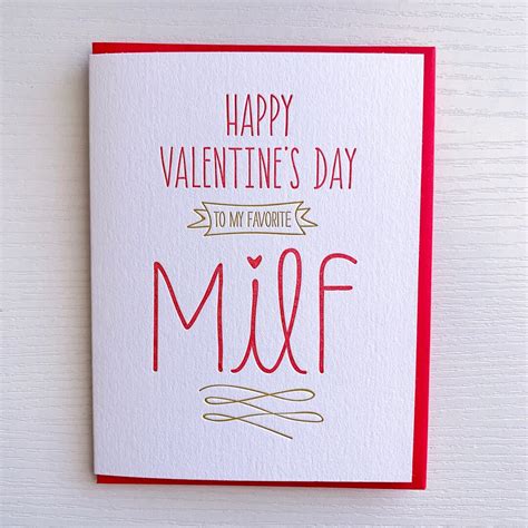 Milf Valentines Day Card Funny Naughty Valentines Card For Wife