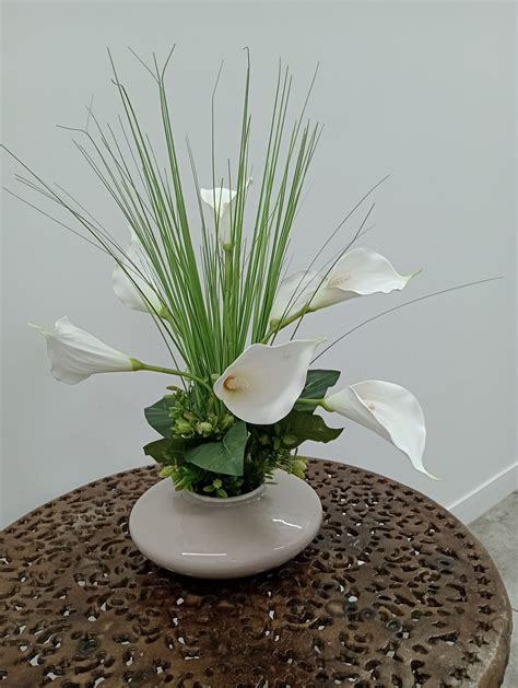 Arranjo Copo De Leite Em Vaso Disco Nude Eterna Flores