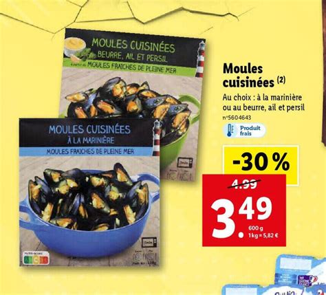 Promo Moules cuisinées chez Lidl