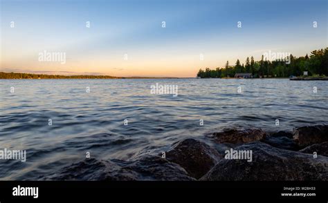 Lakeside View At Balsam Lake Ontario Stock Photo Alamy