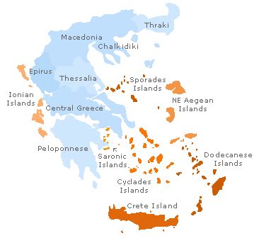 Greece Islands Map