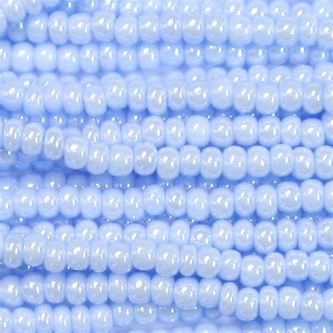 11 0 Czech Seed Bead Opaque Powder Blue Luster Garden Of Beadin