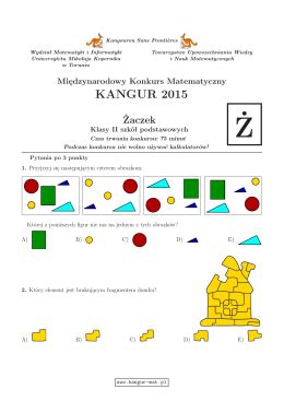 Junior Format Pdf Kangur Matematyczny