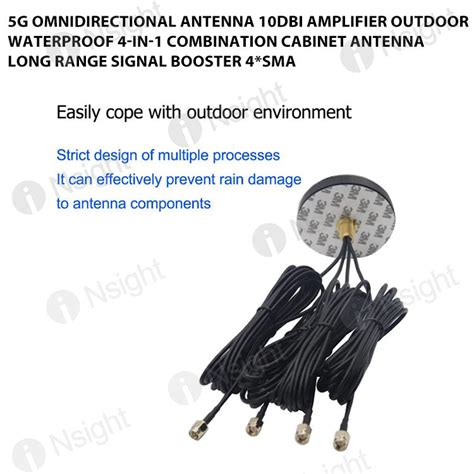 5G Omnidirectional Antenna 10dBi Amplifier Outdoor Waterproof 4-in-1 C – iNsightFPV