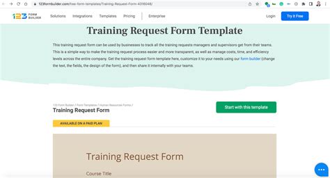 Training Request Form Templates To Supercharge Course Development