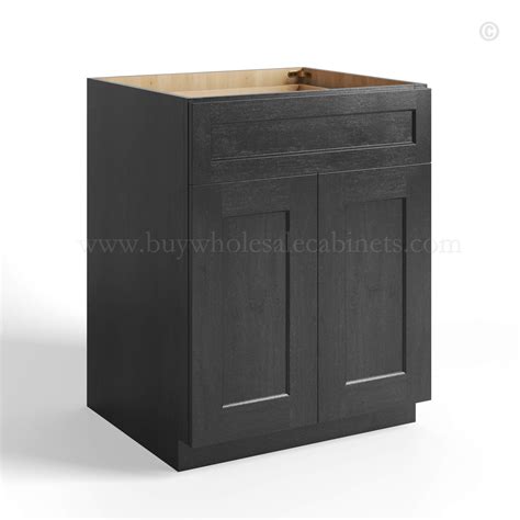 Charcoal Black Shaker Base Cabinet - Buy Wholesale Cabinets