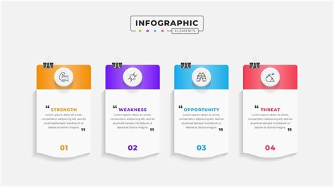 Premium Vector | Swot analysis infographic template with icons