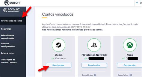 Como Desvincular Servi Os Da Conta Ubisoft Rainy Days Br