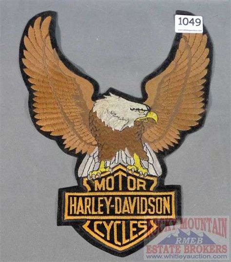 Large 14 Harley Davidson Upwing Eagle Patch Rocky Mountain Estate