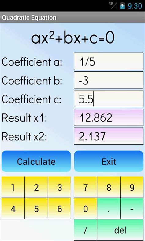 Quadratic Equation Solver Apk For Android Download