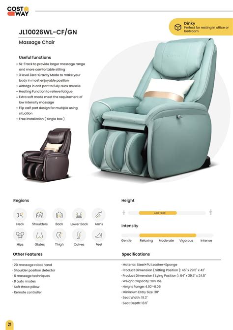 Costway Massage Chair Manual Costway