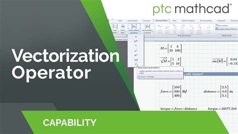 Vectorization Operator In Mathcad Prime Youtube