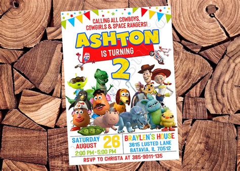 Invitación De Toy Story Invitación De Toy Story 4 Invitación De Cumpleaños De Toy Story Fiesta