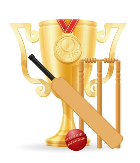 cricket cup winner gold stock vector illustration 510747 Vector Art at ...